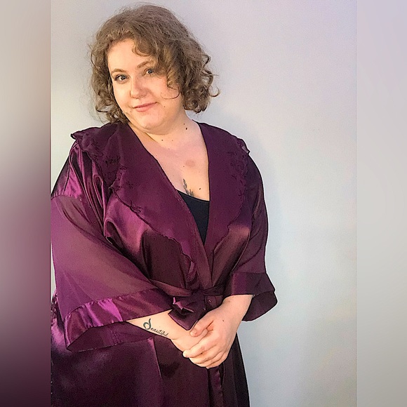 Y2K Embroidered Robe - Picture 1 of 5